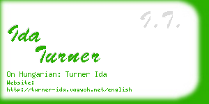 ida turner business card